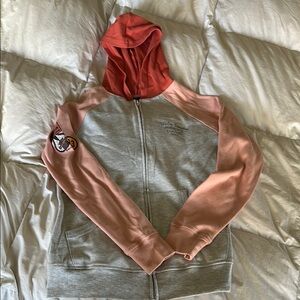 Harley Davidson Gray and Coral Hoodie